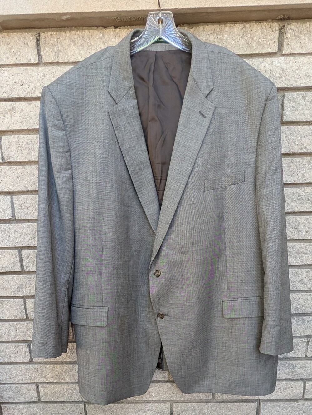Lauren Ralph Lauren 2 Button Blazer Mens Tall Size 56 L Gray 100% Wool Business